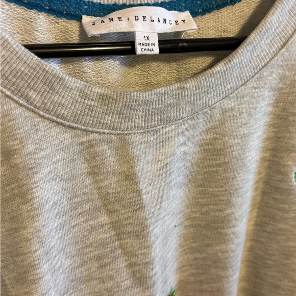 Jane + Delancey Gray Sweatshirt with Embroidered Berries - Picture 2 of 3